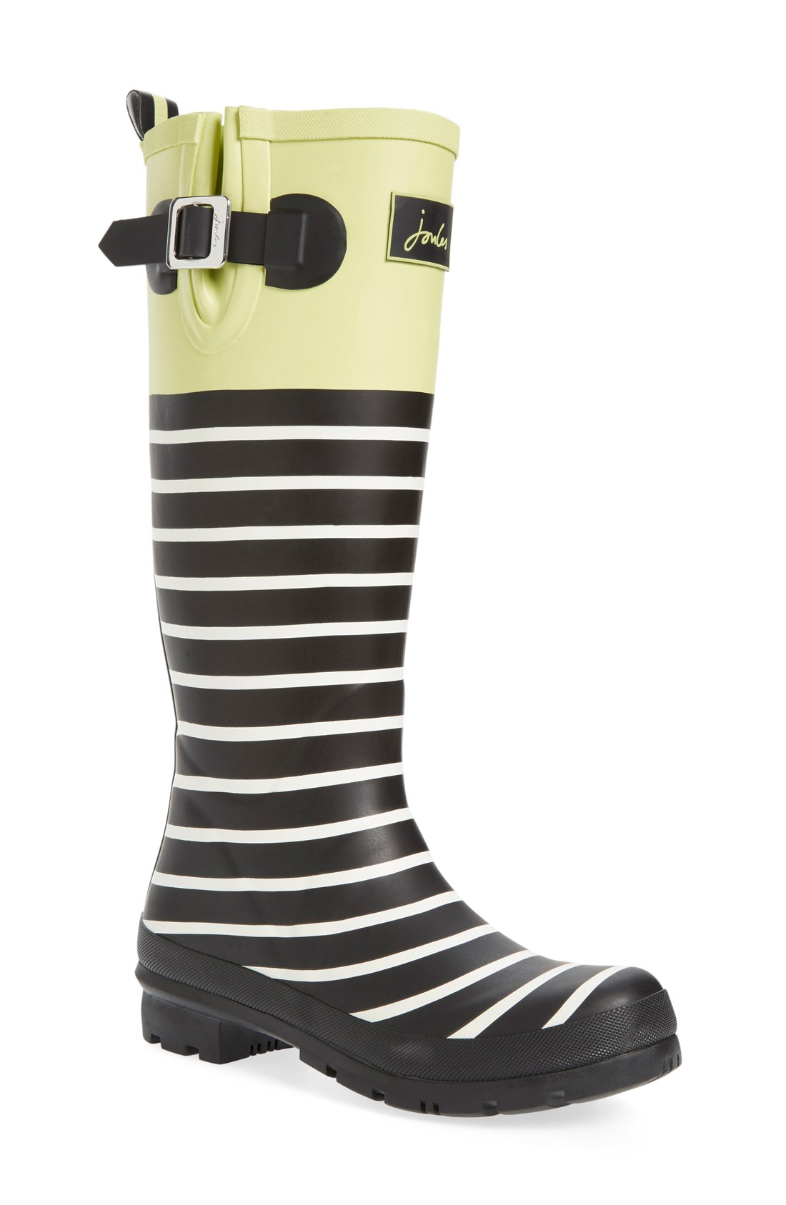 green ankle rain boots